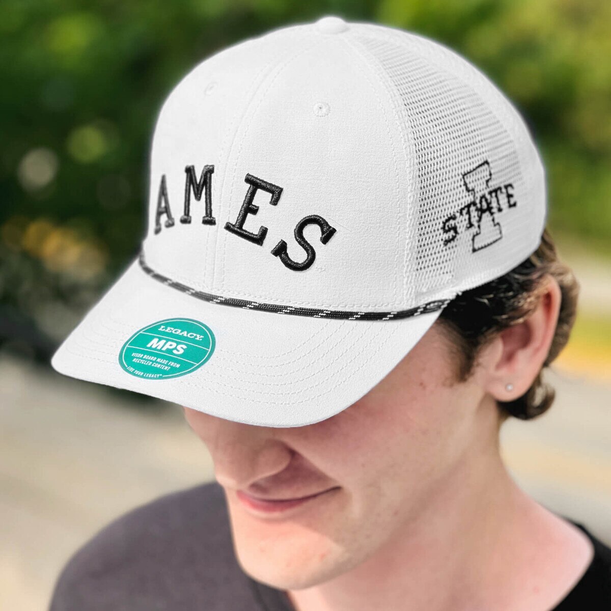 L2 Ames I-State White Structured Trucker Hat